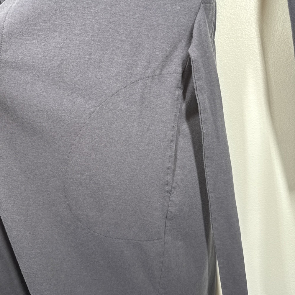 SOMA Restore Aloe Knit Robe Size Small Grey Attached Belt Pockets - Picture 9 of 11